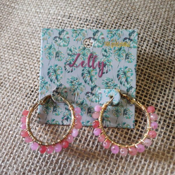 Zelly hoop earrings(Mixed bead)